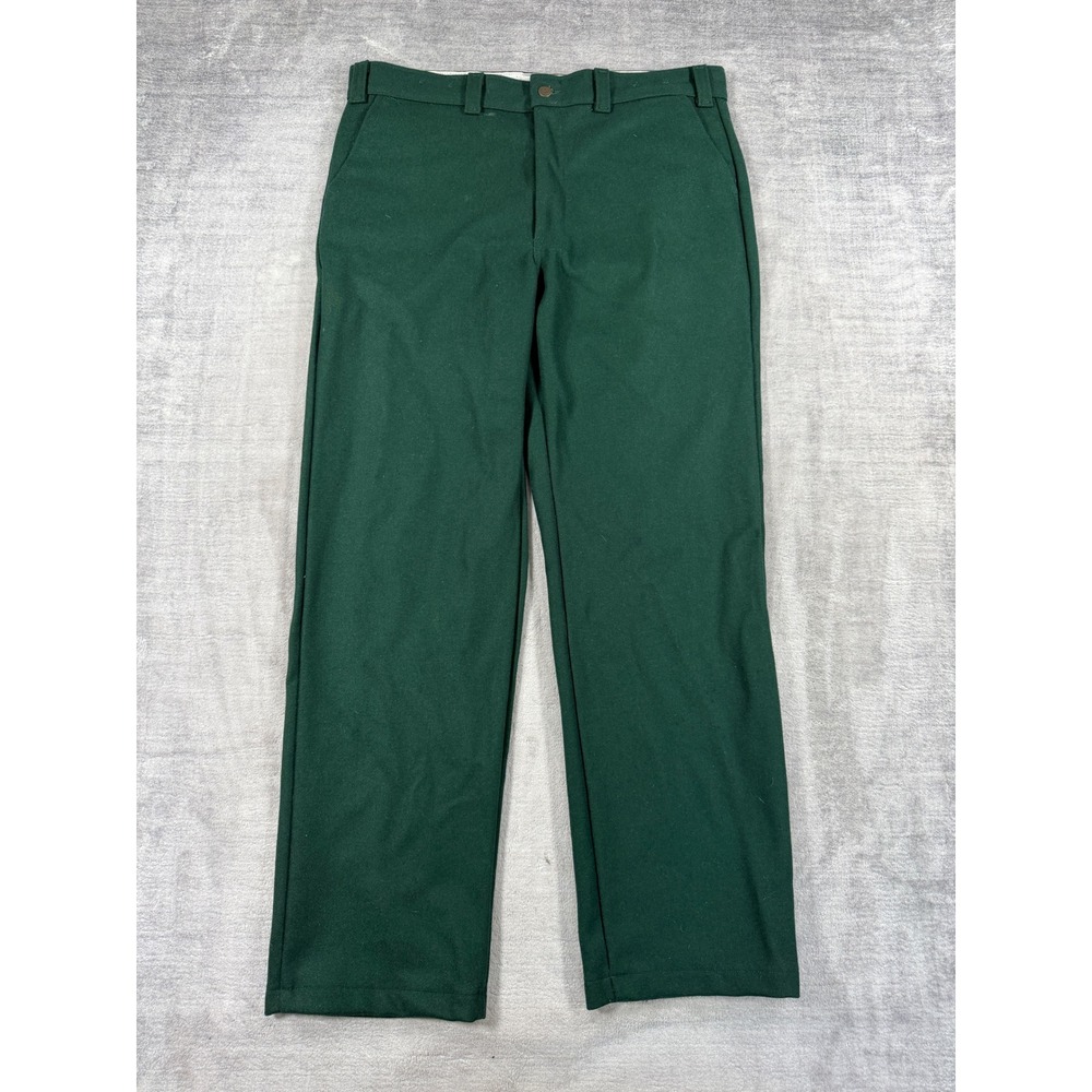 Big Bill Pants Mens 38x33 Green Vintage Heavyweight Hunting Wool Work Pants 214